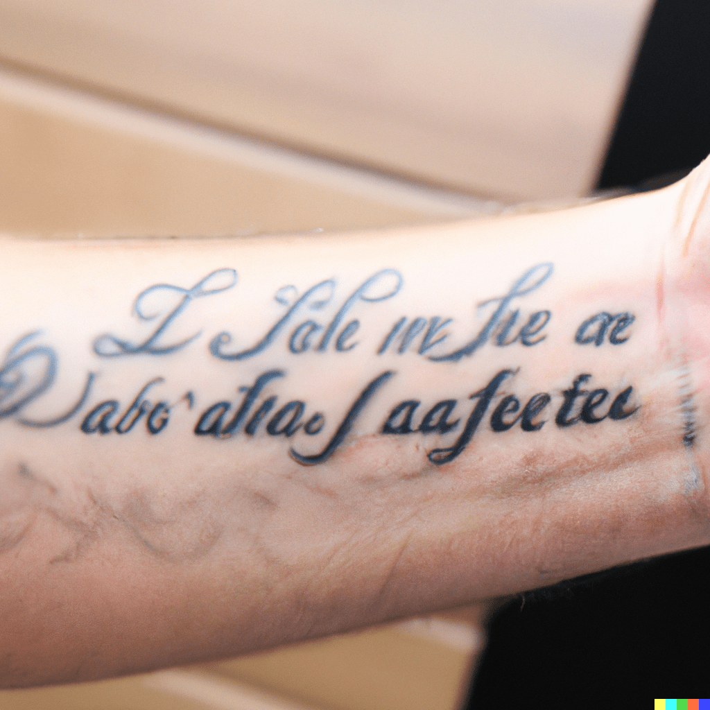 napis po francusku tatuaż