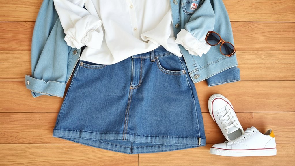 denim spódnica kolory style