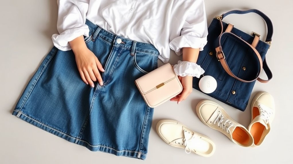 denim spódnica trendy modowe