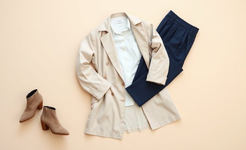 pomysły na outfit z lekkim płaszczem